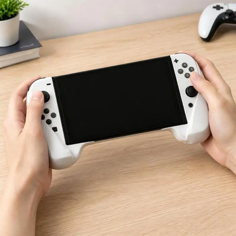 CORA Handheld Gaming Grip, Ergonomic Grip Case for Miyoo Mini Contoured Two-Handle Form with Side Supports and Open Front