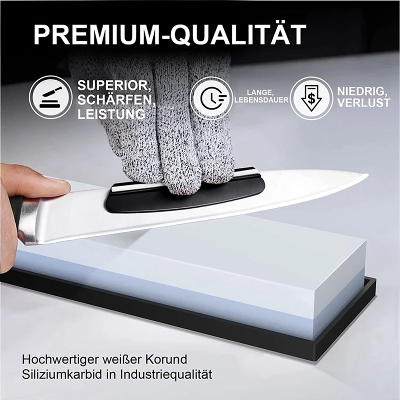 Actual Grit Premium Material Sharpening Stone 2 Sides 1000/6000 Sharpening Stone Kitchen Knife Sharpener Stone Sharpener Stone