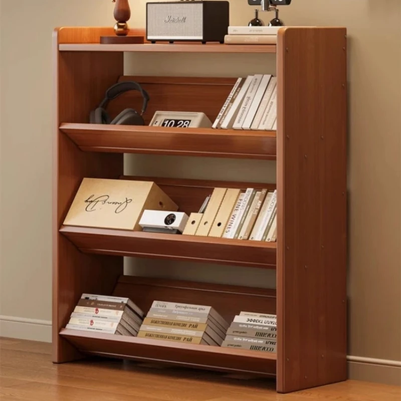 Student Bookshelf Simple Floor Standing,Multi-Purpose Storage Rack for Study Bedroom -Corner Wall Mounted Organizer, Space Saver