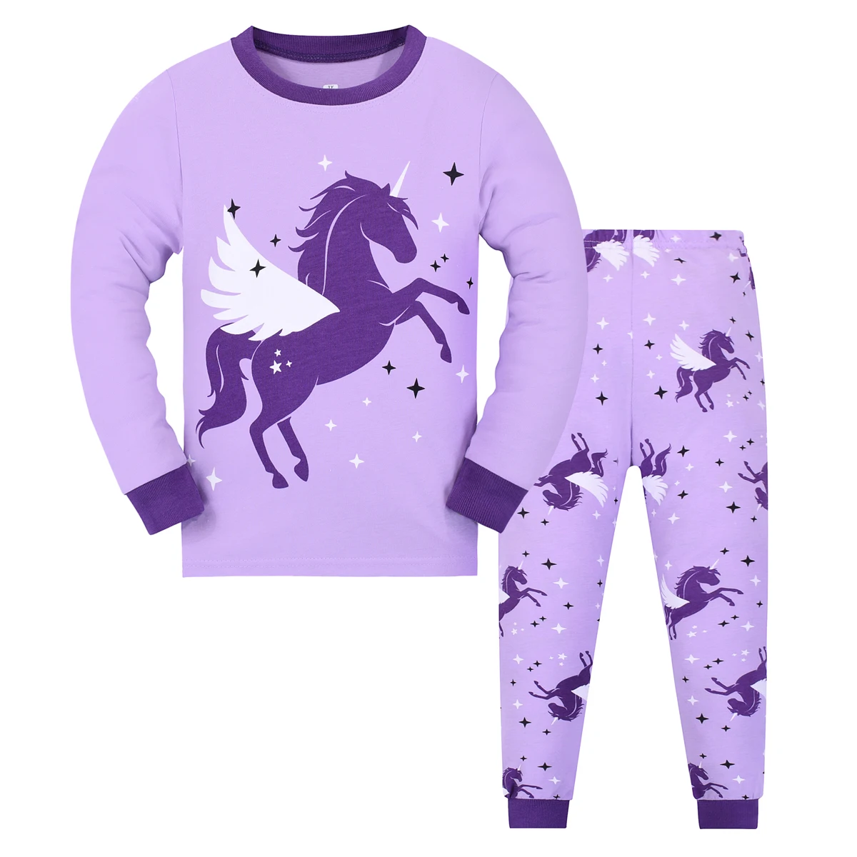 Girls Pajamas Long Sleeve Children Set Little Kids Pjs Sleepwear Size 2-9year