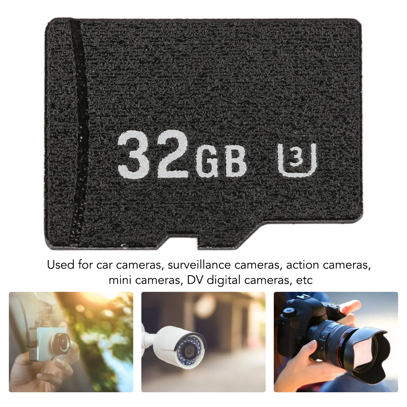 Mini Portable High Speed TF Memory Card 30MB/S Write 80MB/S Read for Car Cameras Easy to Use Small Size
