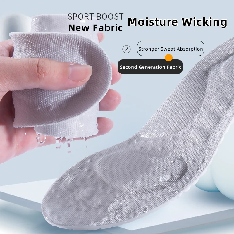 Sport Insoles Full for Feet PU air cushion Sole Soft Breathable Shock Absorption Running Shoes Pad for Arch Support Insole
