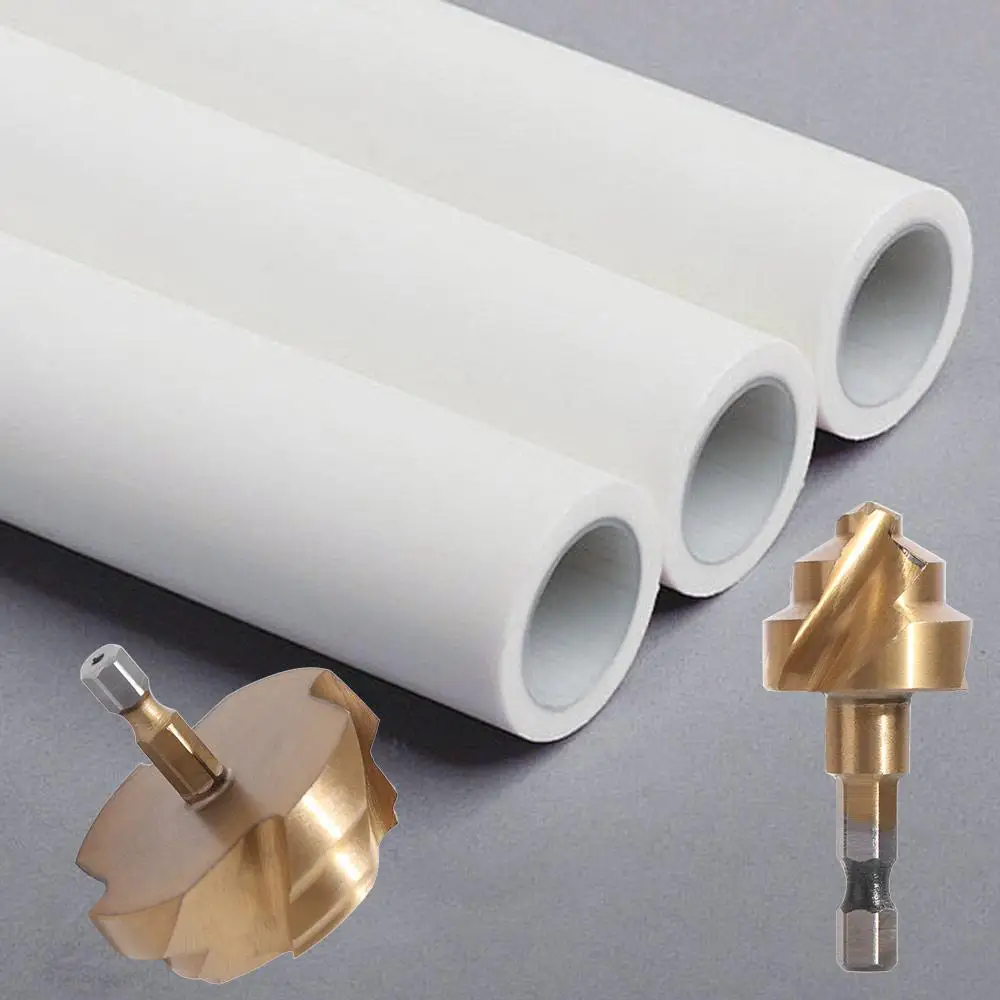 

6 шт., подъемное сверло из ППР с шестигранным хвостовиком, 20/25/32/40/50/63 мм, износостойкое ступенчатое сверло для водопроводных труб, пробивание сверхмощных