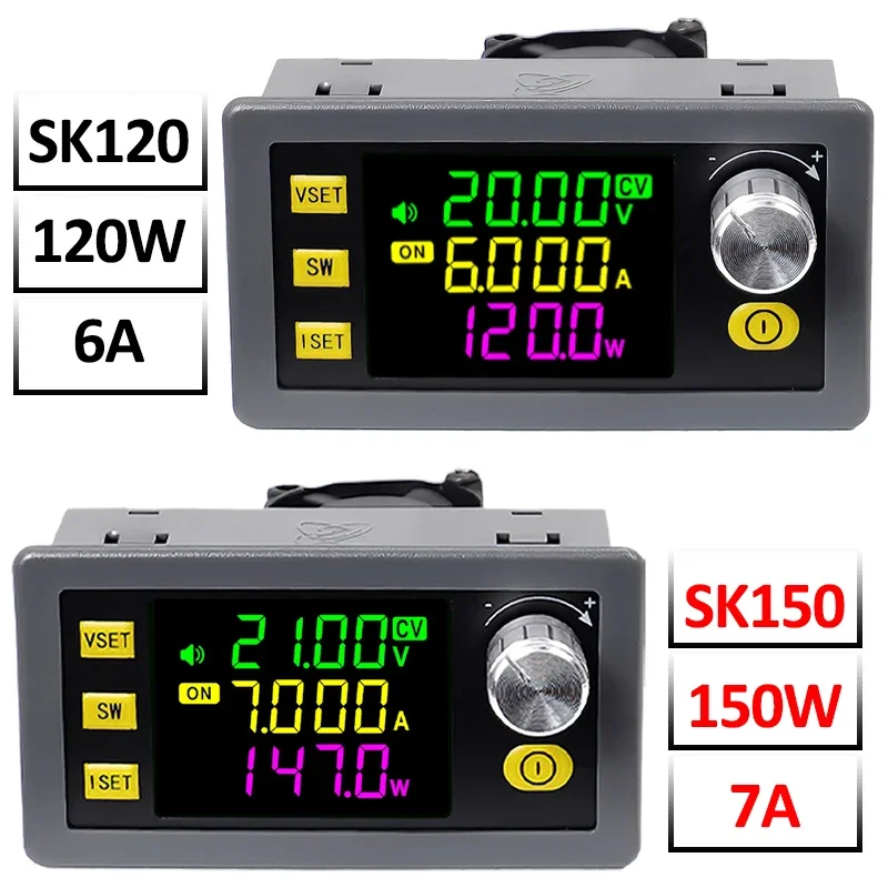 SK120/SK150 CNC Adjustable DC Voltage Regulator DC 6-36V Buck Boost Converter 120W/150W Regulated Solar Charging Module