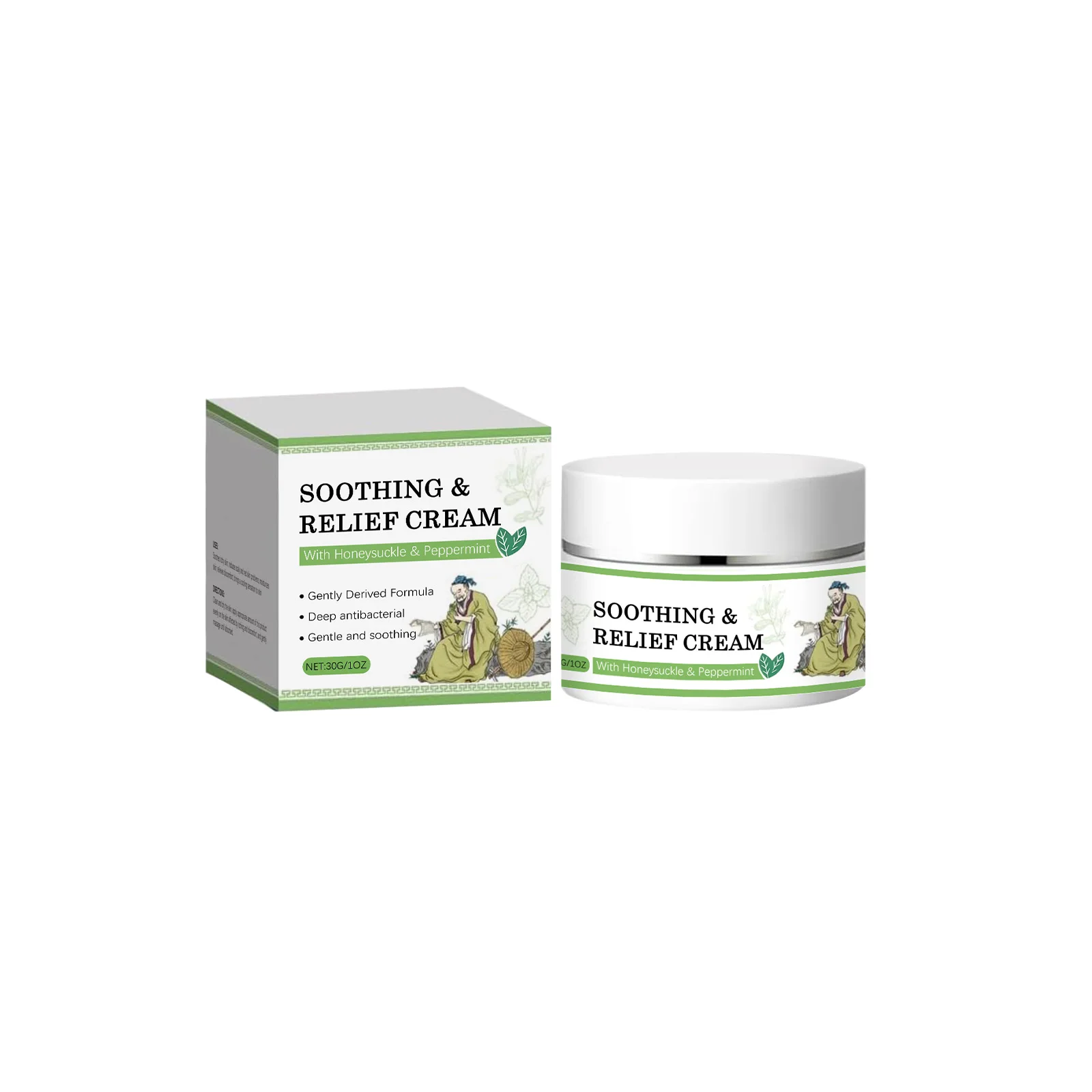 Herbal Soothing Cream 30g Relieves Itching Redness Natural Formula For Sensitive Skin Moisturizing Care Insect Bites Sunburn