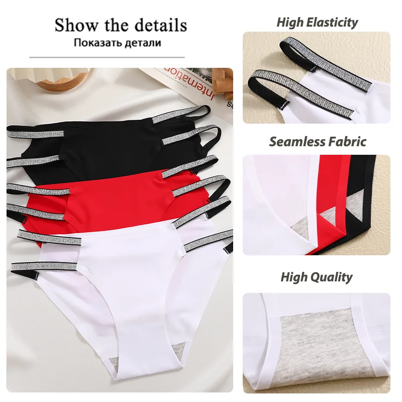 Sexy Panties Women Double Thin Belt S-XL High Waist Thong Hollow Out Underwear Thongs Women Sexy Ladies Panties Women