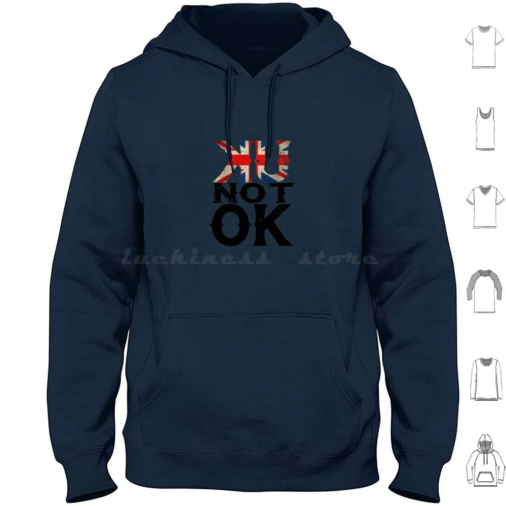 Uk Not Ok Hoodie Cotton Long Sleeve Radiohead No Surprises Ok Computer Thom Yorke Music 90s Alternative Uk Brexit