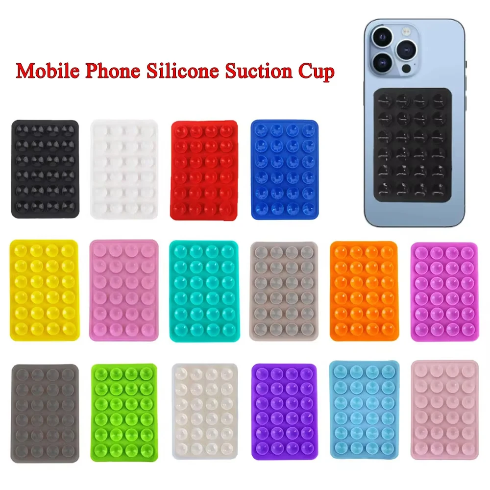 

10PCS Silicone Mobile Phone Fixing Suction Cup Double Sided Fixed Pad Car Mounted Bracket Case Universal Anti Slip Suction Cup
