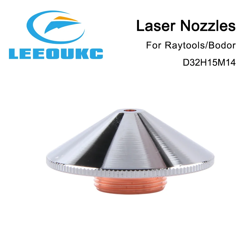 LEEOUKC Raytools Nozzle Single/Double Layer Dia32mm Caliber 0.8-5.0mm For Empower Fiber Laser Head Bodor Glorystar Laser Machine