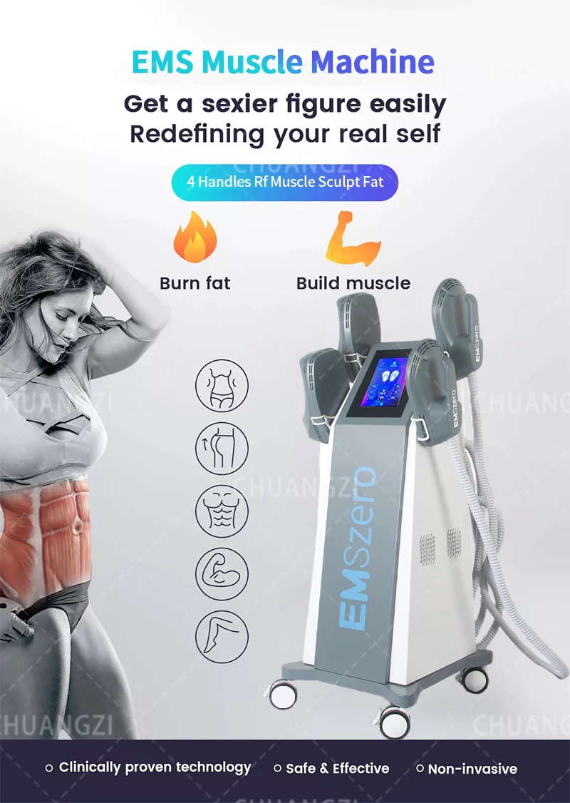 

EMSzero 15 Tesla 6500W Ems Body Sculpting Machine Electromagnetic Body Slim Muscle Stimulate EMSzero Build Muscle Machine