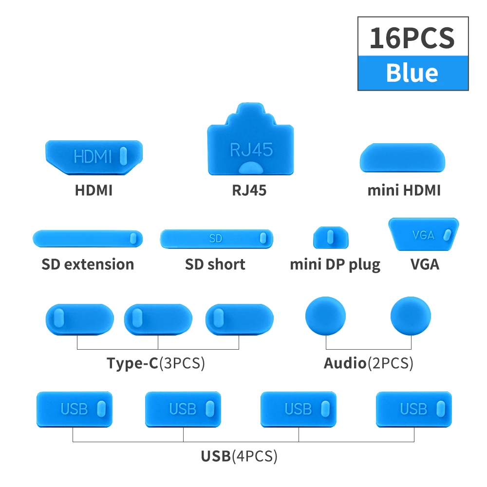 Notebook Staub Stecker USB Typ C HDMI Schnittstelle Staub Schutz Abdeckung Staubdicht Stopper Für Laptop Zubehör Anti-Staub Kappen set