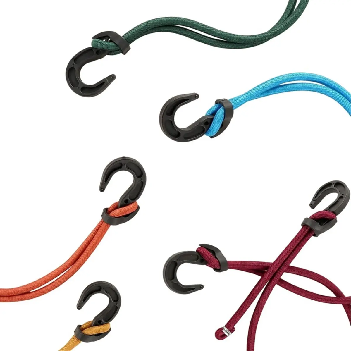 80Pcs Adjustable Bungee Cord Hooks , Bungee Rope Hook Heavy Duty Elastic Rope Hook for Camping Tarps Kayaking Marine