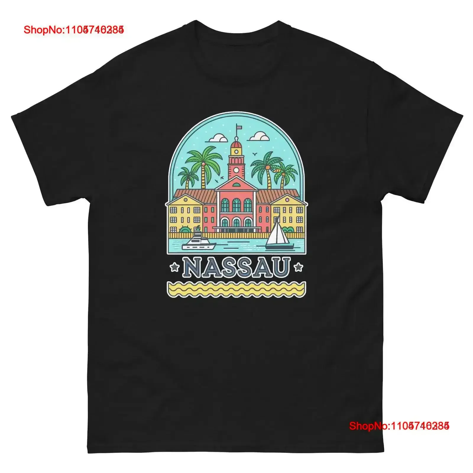 Nassau World Travel Urban Area City T Shirt vintage Washed Stretched Top For Everyday Wear graphic Versatile Soft Stylish
