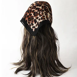 Unisex Men Women Leopard Print Cotton Bandana Hairband Mens Biker Sports Headwear Wrist Hairwrap Head Wrap Scarf Paisley