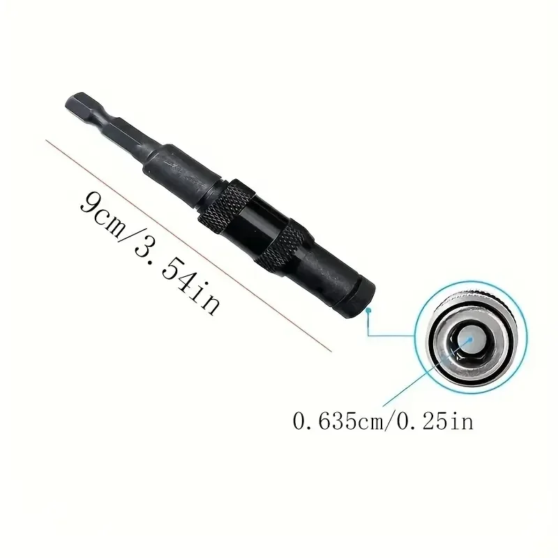 1pc Magnetic Screw Drill Tip, 1/4" Impact Tough Bit Holder With 20° Pivoting , Bendable Extender Quick Change Locking Rotating