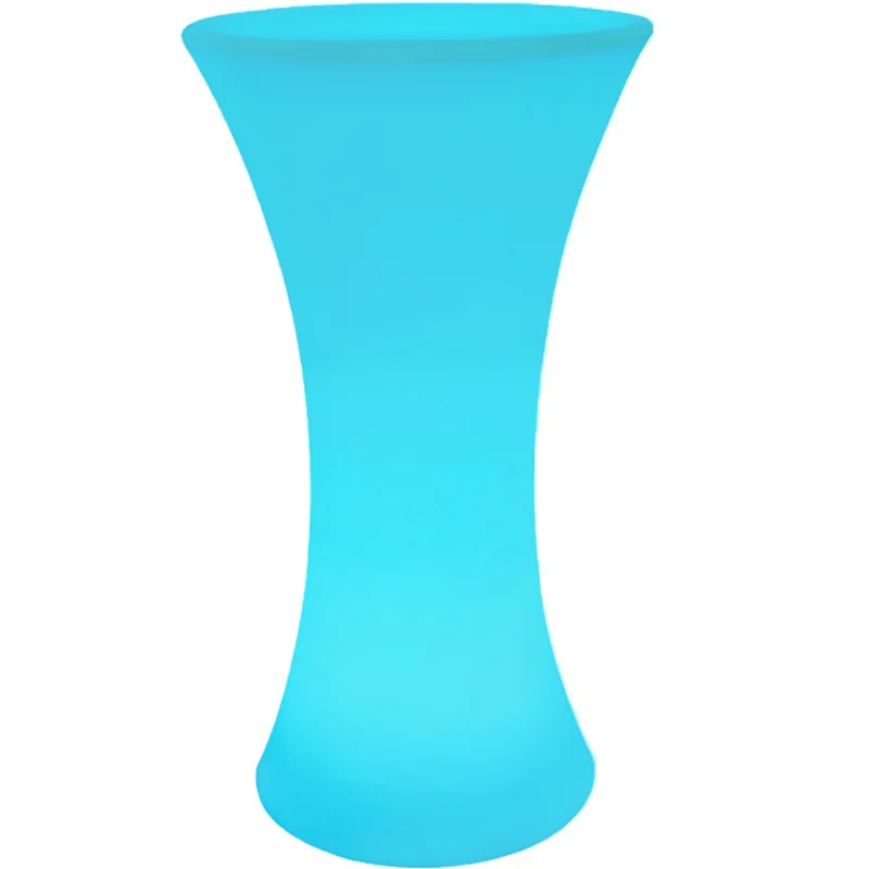 

Outdoor waterproof bar table Internet celebrity clear bar creative small waist table round luminous high table and chair