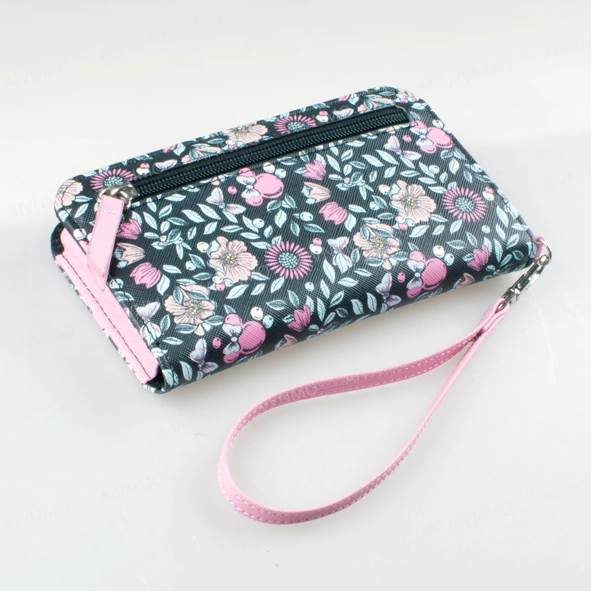 High-Quality Printed Mobile Phone Wallet with Wristband Fashionable Personalized Card Holder ID Window And Coin Pocket
