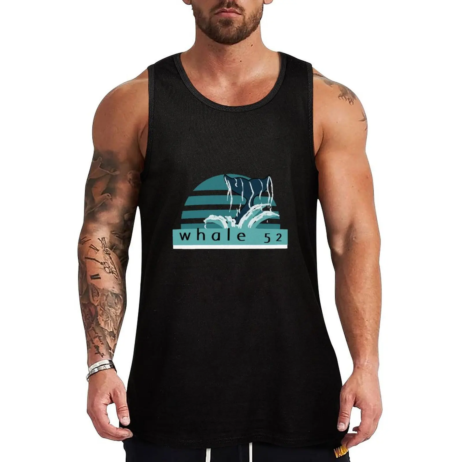 Whale 52's tail Tank Top Sweat Resistant Tank Top Moisture Wicking Gym Wear