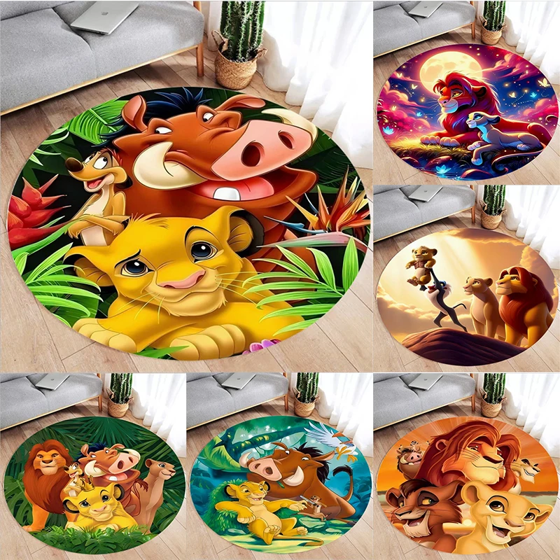 

MINISO Disney The Lion King Round Area Kids Carpets for Home Living The Baby Room Child Rug Bedroom Sofa Doormat Floor Mats