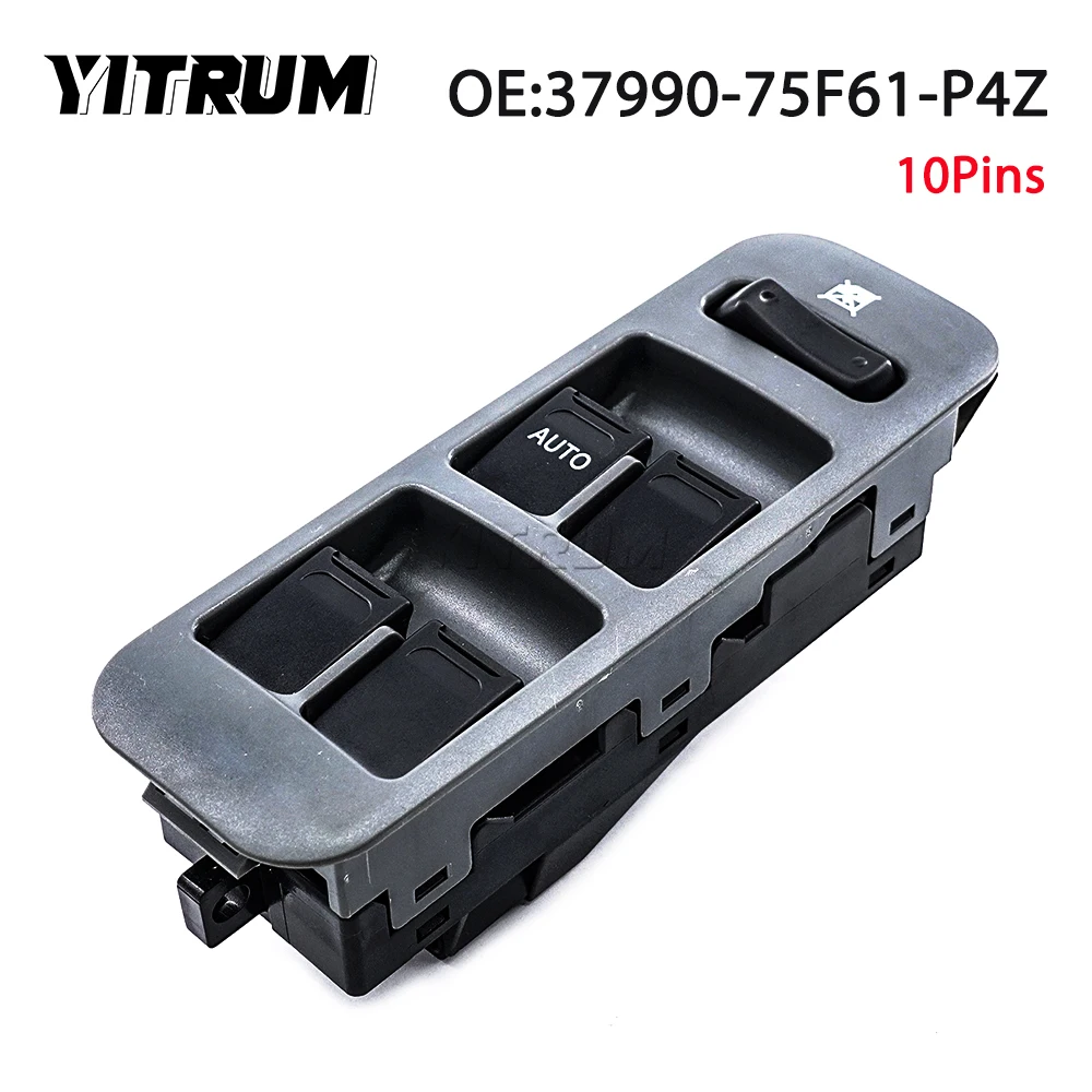 YITRUM 37990-75F61-P4Z Front Left Electric Power Window Switch For 1999-2004 Suzuki Grand Vitara XL-7 Chevrolet Tracker