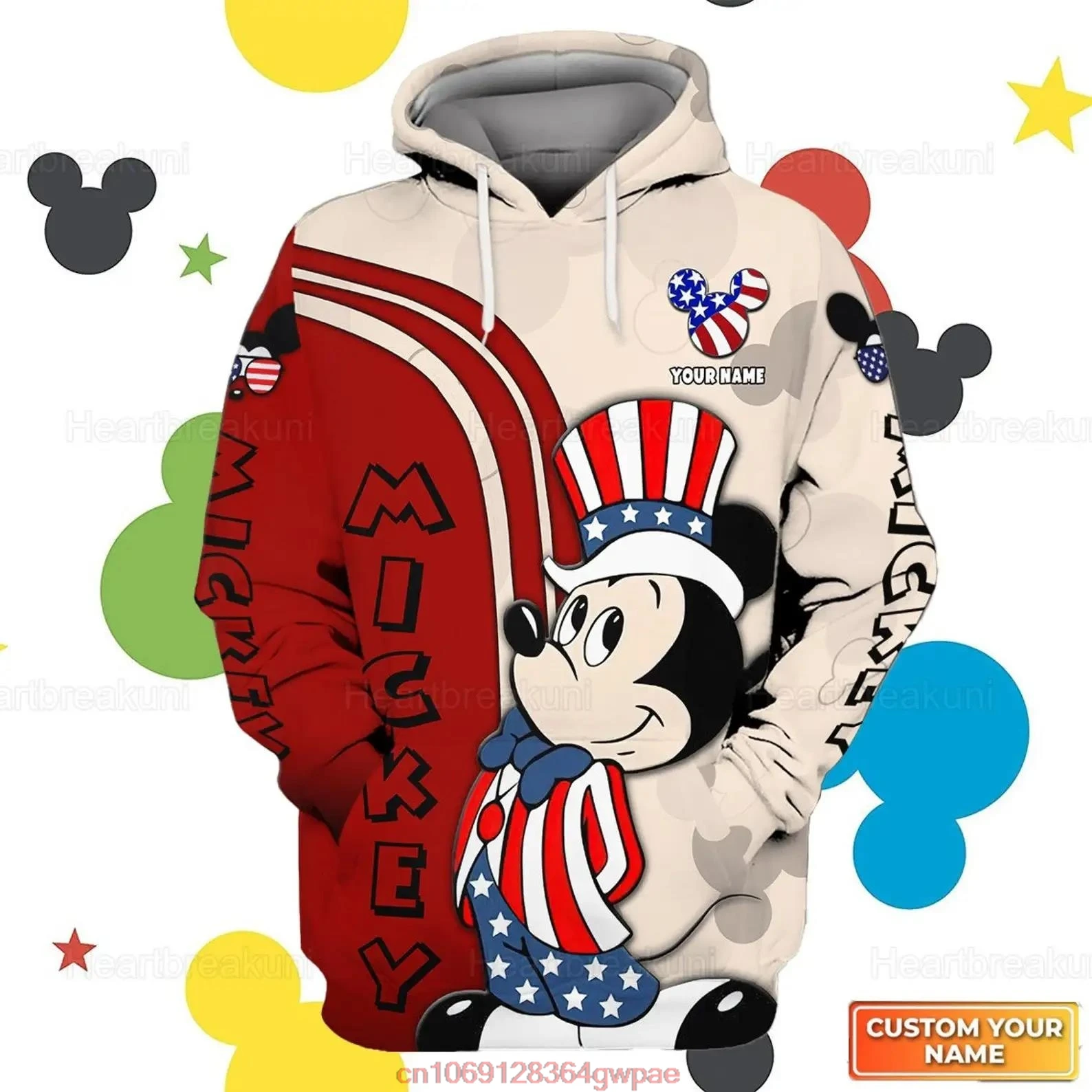 Mickey Mouse 3d Hoodie Men Women Fashion Sweatshirt Hoodie Disney 3d Hoodie Casual Harajuku Streetwear Mickey Zipper Hoodie