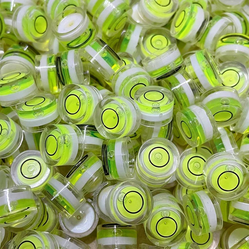 10Pcs Mini Bubble Spirit Level 10X6mm Circular Bullseye Bubble Levels For Leveling Tripod Telescope 10X6mm, Non-Adhesive