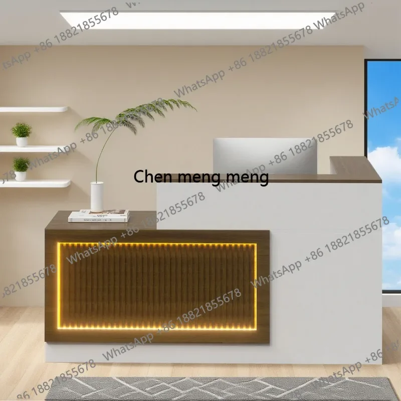 A178  Reception Desk with Counter, Front Desk with Counter, Modern Reception Counters, with Drawer and Keyboard Tray