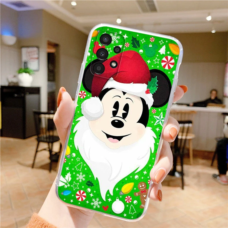 Disney Mickey Mouse Christmas For Samsung A53 A52 A54 A13 A12 A32 A71 A33 A73 A72 A51 A23 A21S 5G Transparent Phone Case image 3