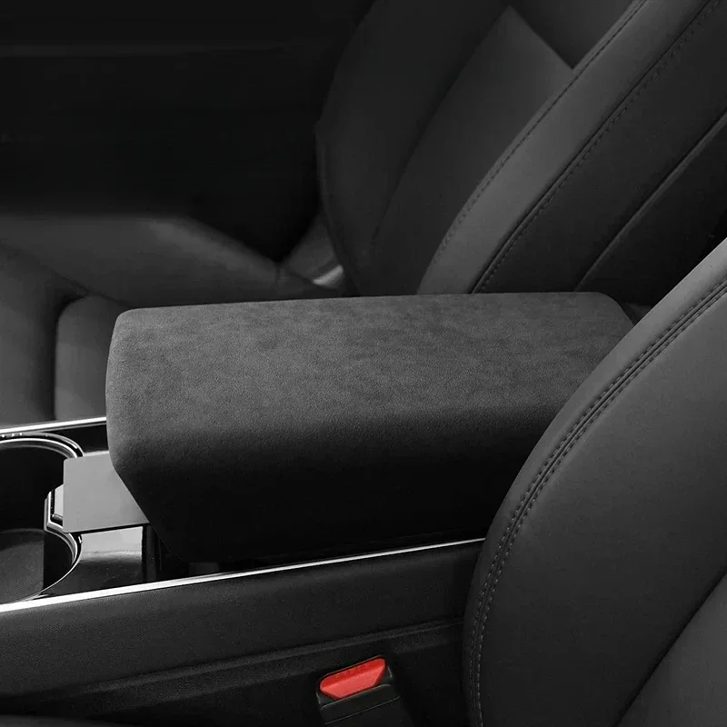 

For Tesla Model 3 Model Y 2018-IN Alcantara Car Center Console Armrest Box Panel Protective Cover Interior Modification Decor