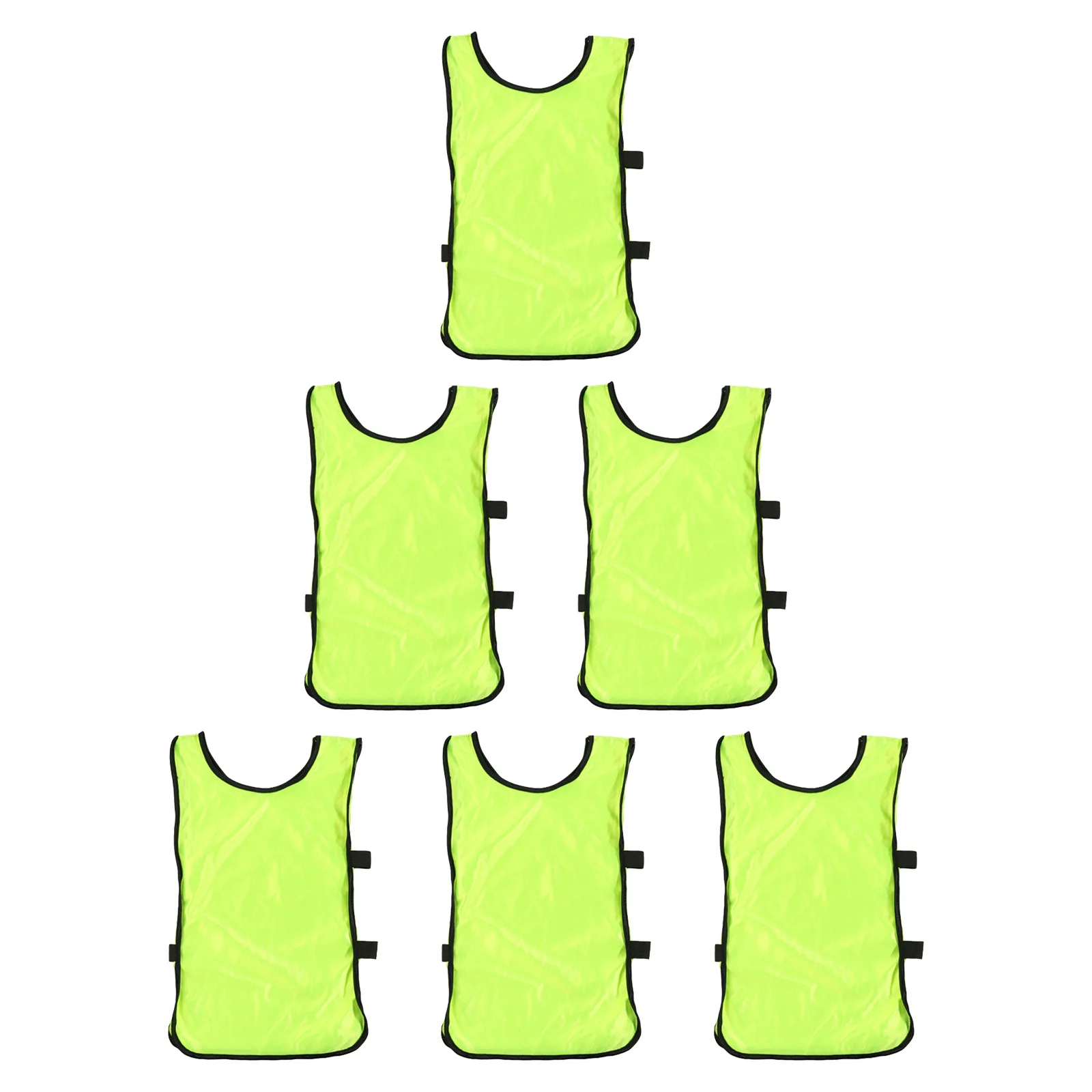 6Pcs Rompi Sepak Bola Latihan Ringan Bernapas Bahan Polyester untuk Latihan Pertandingan Sepak Bola