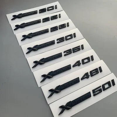 3D ABS Matt Black Car XDrive Logo Emblem Trim Sticker X Drive 20i 25i 28i 30i 35i 40i 48i 50i For BMW X1 X3 X4 X5 X6 Accessories