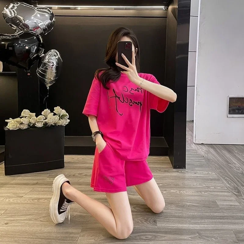 Damesshorts Werkkleding Zak Alfabet Goedkope aanbiedingen Koreaanse stijl Vakantie-outfits Vrouw 2025 Outfit Korte damessets 2-delig