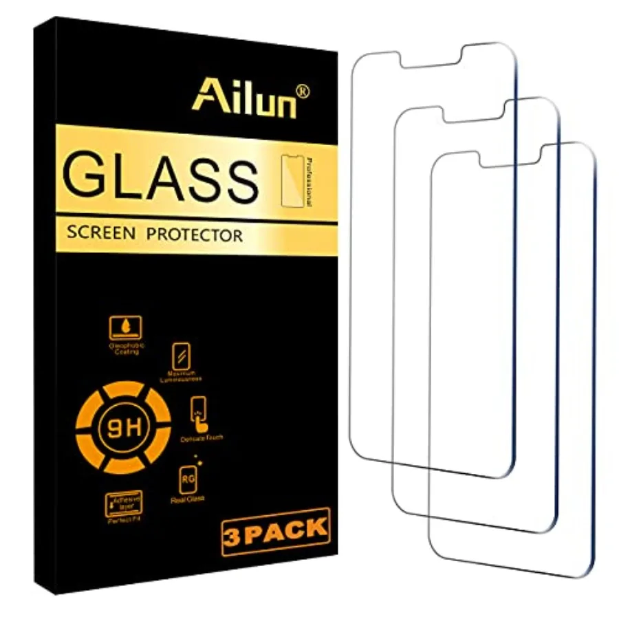 

6.1-inch phone tempered glass screen protector, ultra clear and scratch-resistant, 3-pack, protects screen from daily scratches