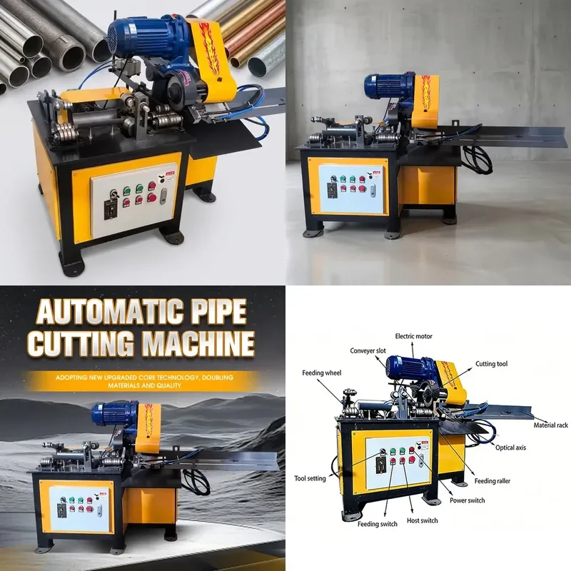 CE Certified Automatic Feeding Pipe Cutting Machine for Stainless Steel and Metal Pipes Industrial Grade Precision Cutter