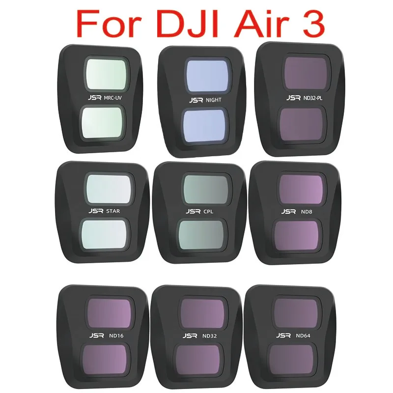 Camera Lens Filter For DJI Air 3 MCUV CPL ND8 ND16 ND32 ND64 ND256 ND/PL Filters Kit Accessories