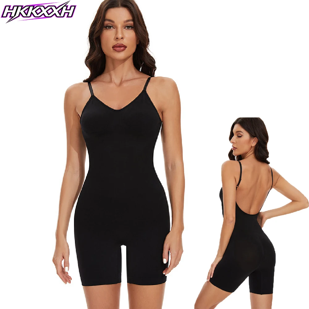 1PCS Seamless Backless Full Body Suit, Women Tummy Control Butt Lifter Shapewear Bodysuit, Postpartum Yoga Everyday Jumpsuit