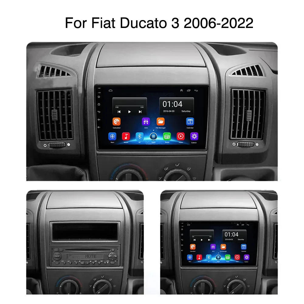 2Din Car Radio For Fiat Ducato Citroen Jumper Peugeot Boxer Wireless CarPlay&Andriod Stereo GPS Navigation Multimedia Head Unit