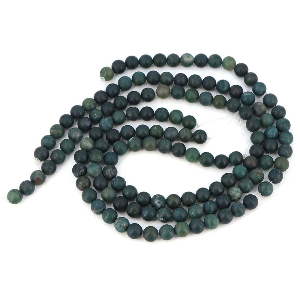 Natural Stones Matte Amazonite Pink Zebra Jasper Spacer Loose Round Beads Jewelry Making DIY Bracelets Necklace Dull Polish Bead