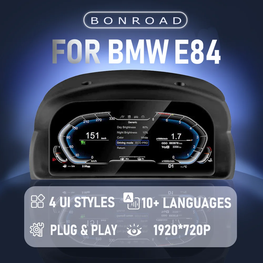 

BONROAD 1920*720P ЖК-дисплей цифровая панель приборной панели кластер для BMW X1 E84 автомобильный спидометр Virtuele Cockpit Voor