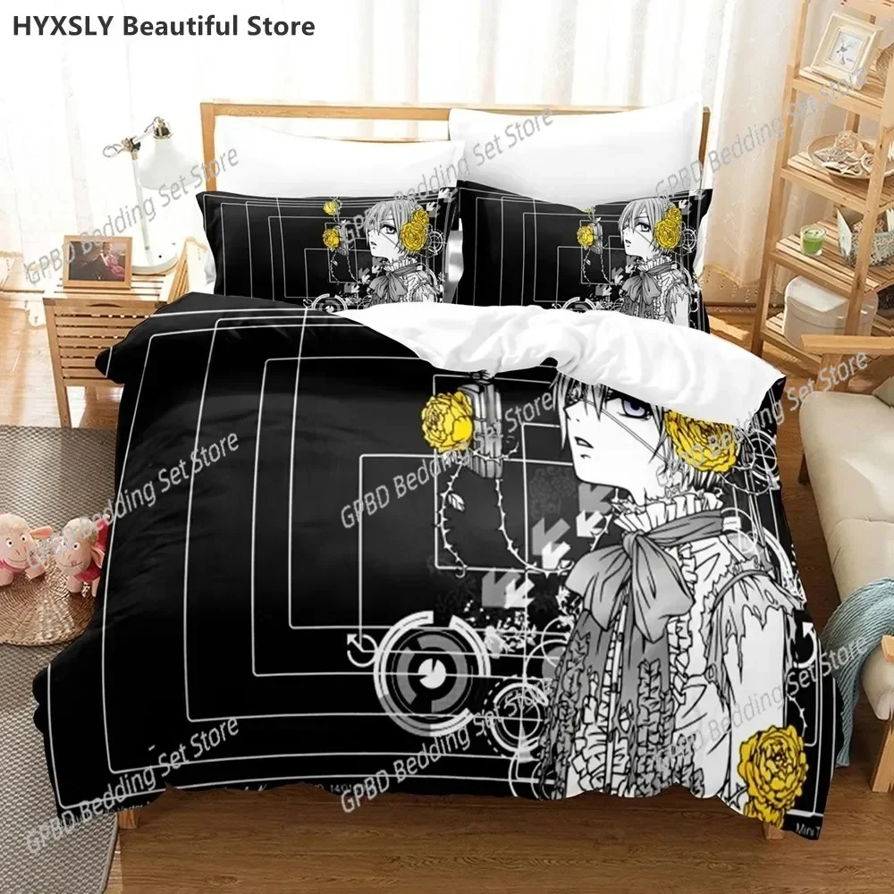 

Black Butler Anime Comfortable Duvet Quilt Cover Pillowcase Bedding Set Children Bedroom Decoration Home Textile