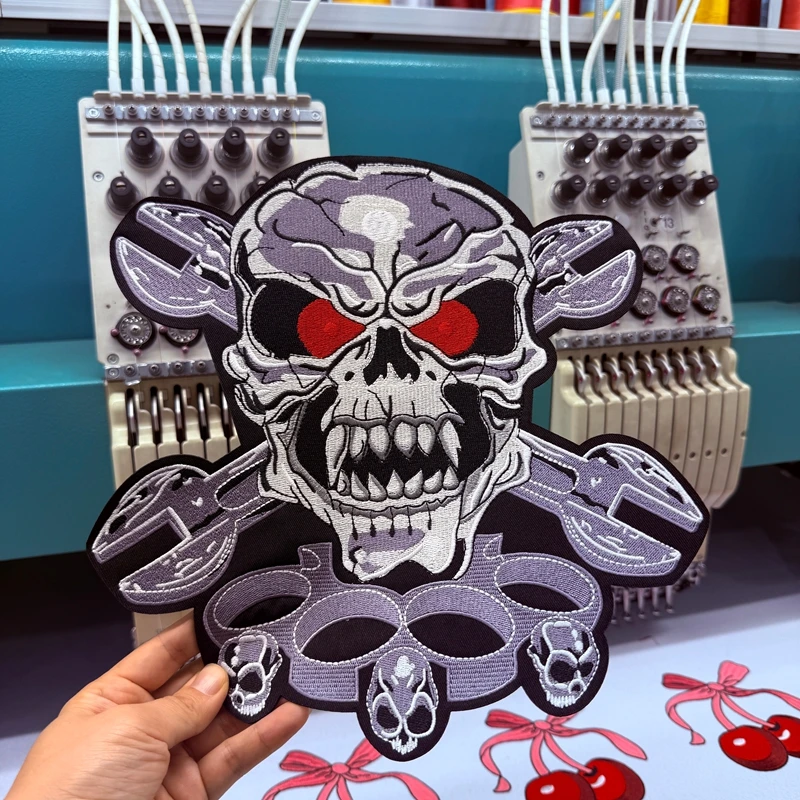 Parche bordado termoadhesivo águila punk – Grande para chaqueta moto - imagen 3