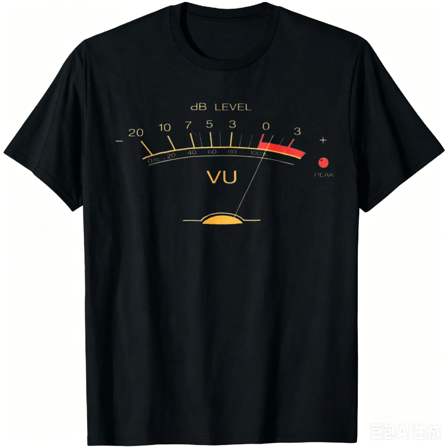 Audio Engineer Retro VU Meter Hi-Fi Vintage Stereo Music T-Shirt Casual Cotton Short Sleeve Tee Camiseta Streetwear