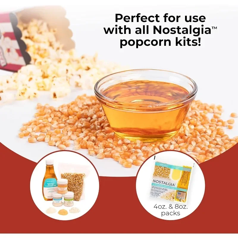 Popcornmaker Machine-Professionele Kar Met 8 Oz Ketel Maakt Tot 32 Kopjes-Vintage Popcornmachine Bioscoop