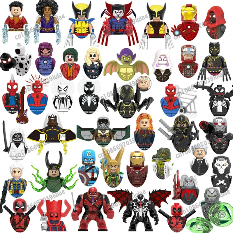 

Marvel Spider-Man Iron Man Captain America Loki Bricks Cartoon Character building block Birthday Present G0172 TV6206 G0162