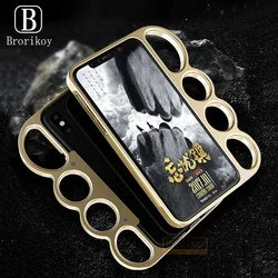 Self-Defense Gloves Mobile For IPhone 13 12 11 X XS Phone Case Aluminum Alloy Super Anti-Drop Suitable For 7 8 Plus 5 Protective