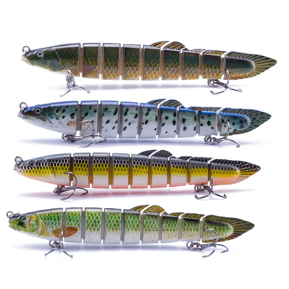Hanlin-Mini señuelo swimbait anguila articulado - duro - imagen 3