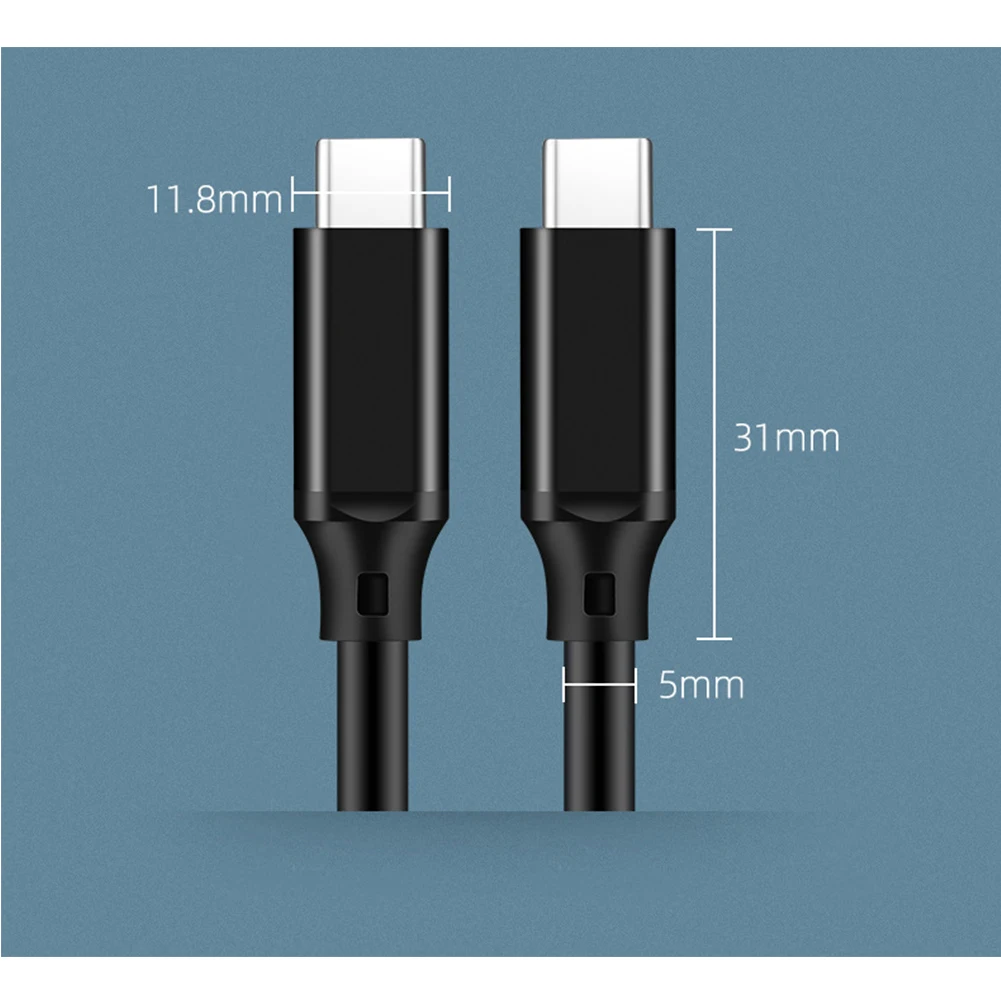 Typ C auf Typ C Kabel USB3.2 GEN2 20 Gbit/s 4K@60Hz HD Videokabel PD100W 5A QC3.0 Schnellladekabel für Huawei MacBook Pro iPad – Detail 8
