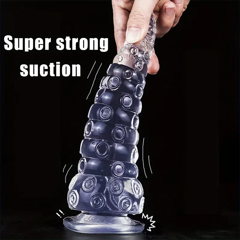 Forniture per adulti giocattolo del sesso Silicone trasparente tentacolo Dildo Plug anale Butt Plugs per prodotti del sesso donna e uomo