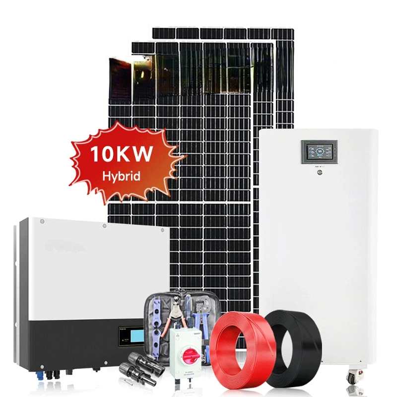 Free shipping 10kw hybrid solar energy system