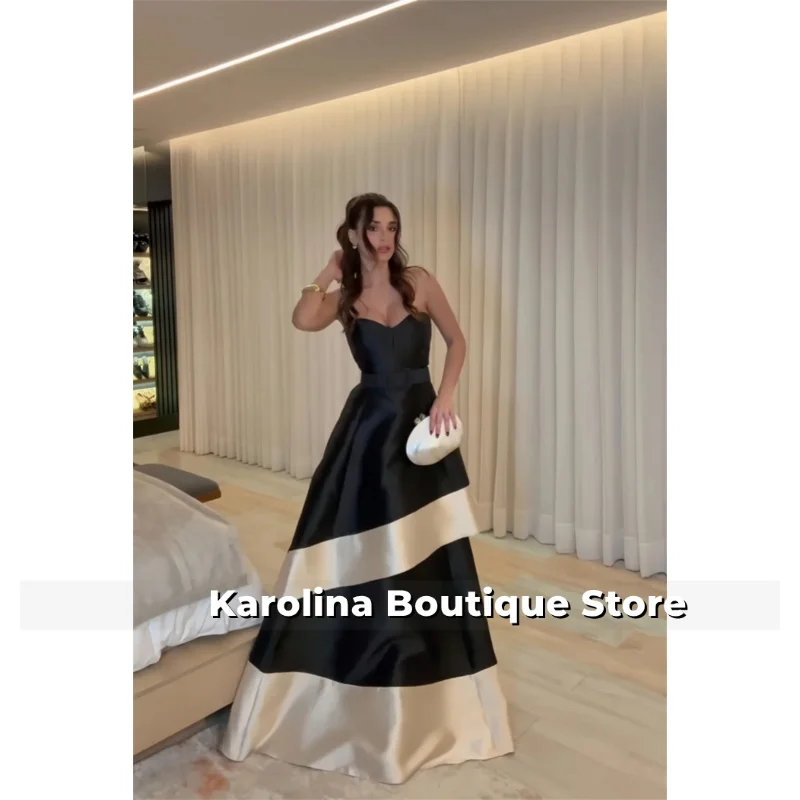 Passen Sie das schwarze trägerlose mehrlagige A-Linie-Abschlussballkleid an. Elegante ärmellose Vestidos de Noiva. Bodenlange Abendkleider 2025